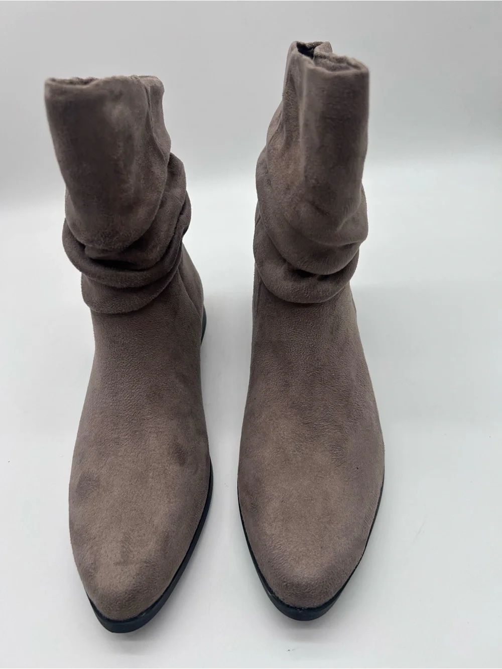 Women's Taupe Slouch Ankle Boots